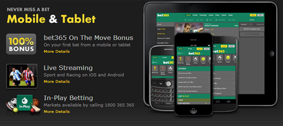 Bet365 Mobile betting experience